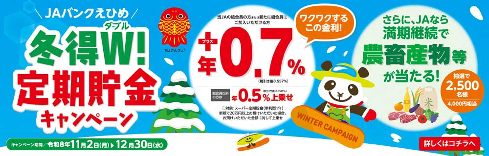 冬得W!定期キャンペーン